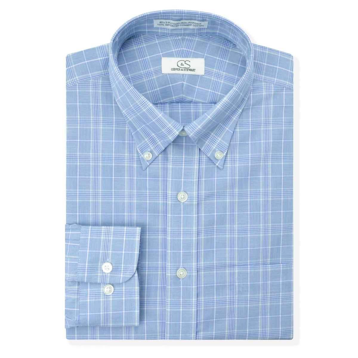 Cooper & Stewart Non-Iron Glen Plaid Button Down Shirt