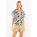 THML - Short Sleeve Abstract Pattern Top