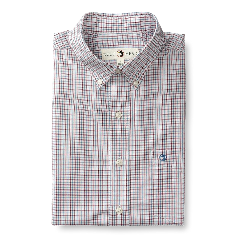 Duck Head Langley Plaid Performance Poplin Sport Shirt