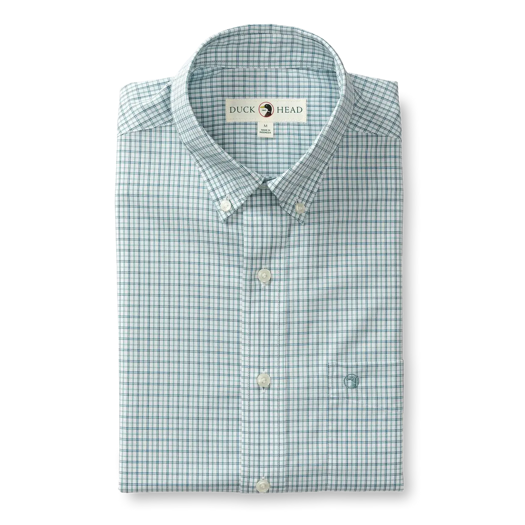 Duck Head Langley Plaid Performance Poplin Sport Shirt