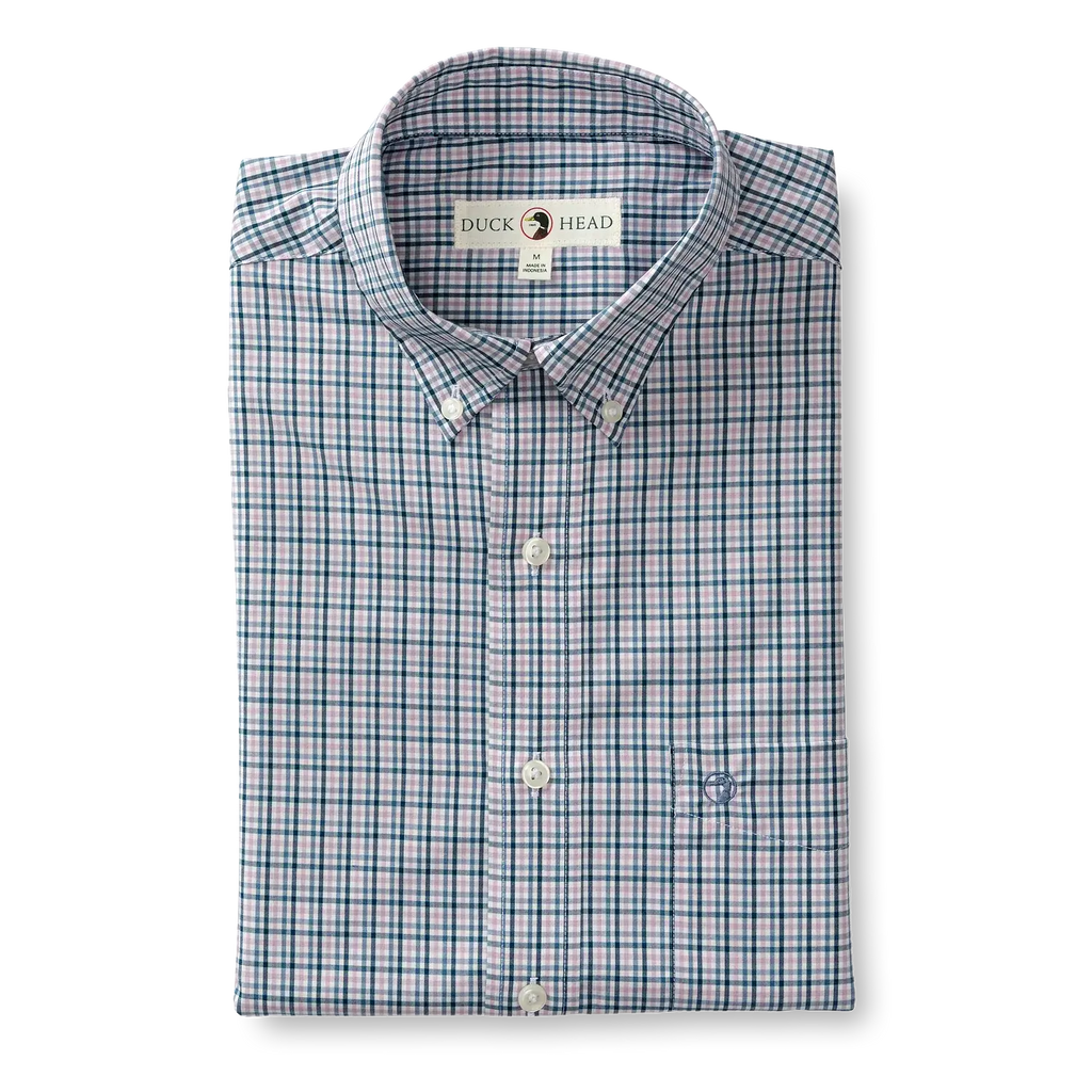 Duck Head Benton Plaid Performance Poplin Sport Shirt