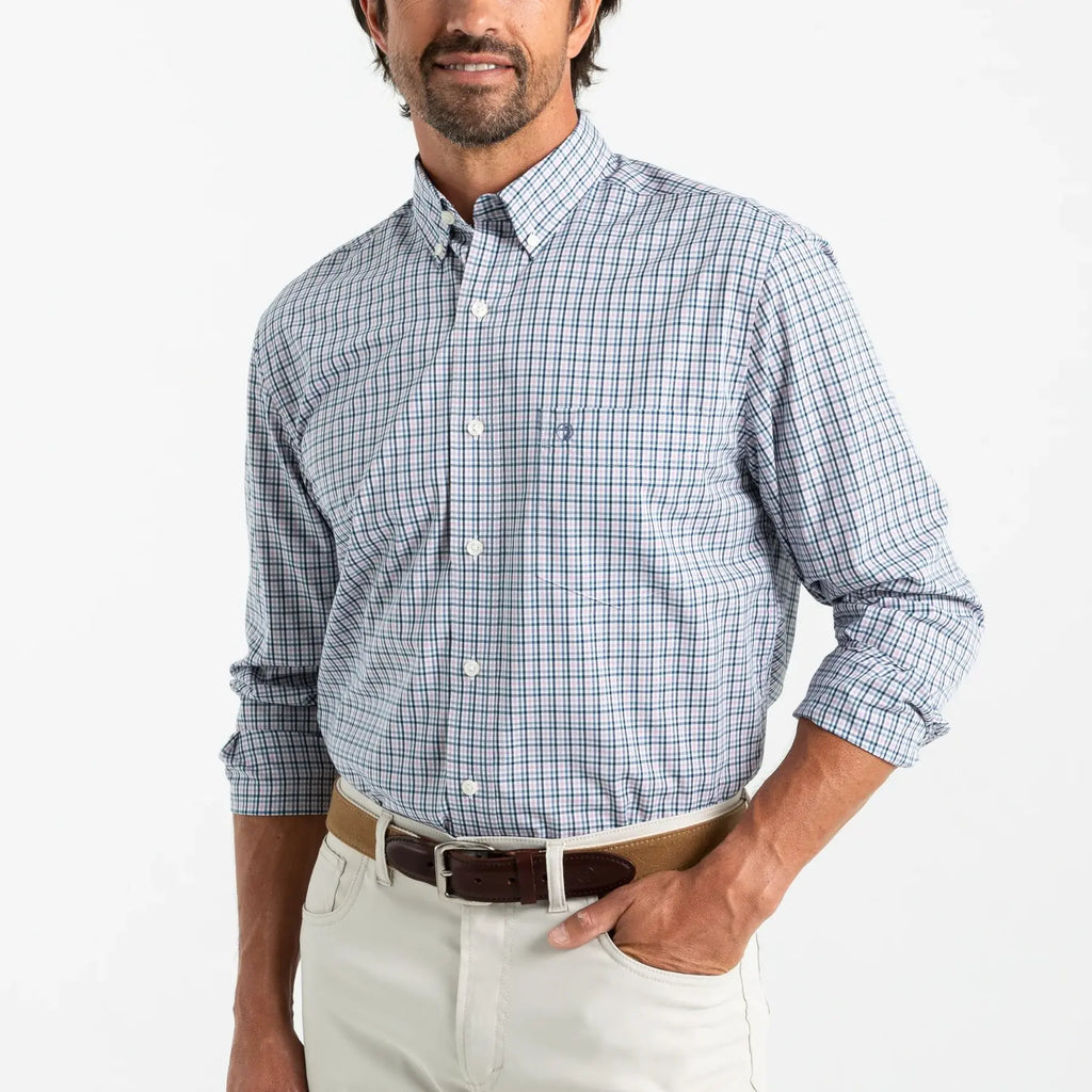 Duck Head Benton Plaid Performance Poplin Sport Shirt