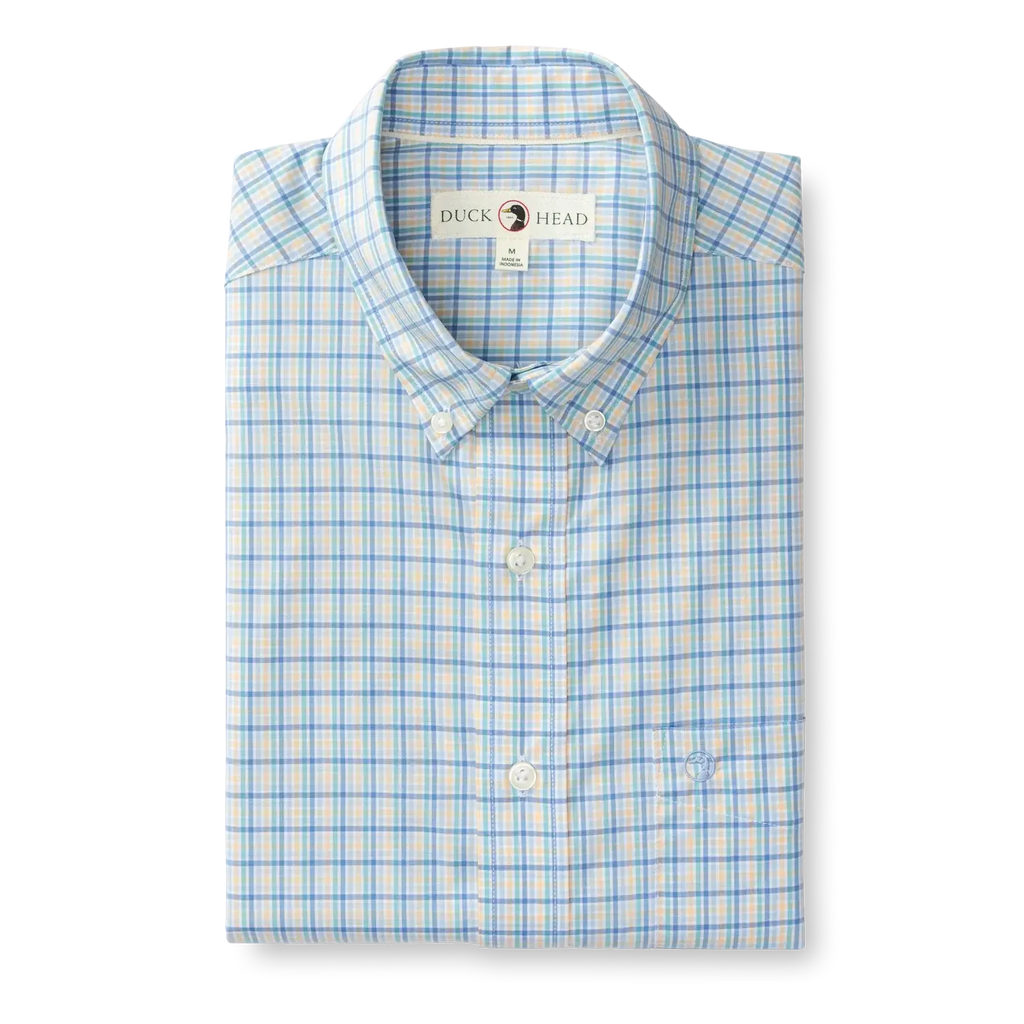 Duck Head Bradley Plaid Performance Poplin Sport Shirt