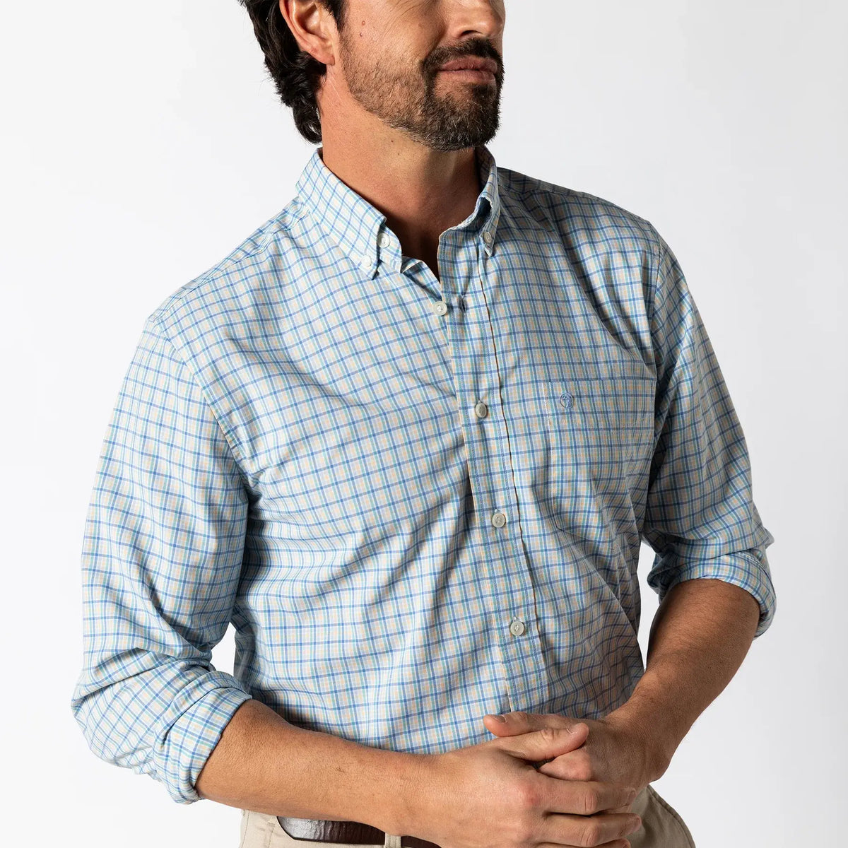 Duck Head Bradley Plaid Performance Poplin Sport Shirt