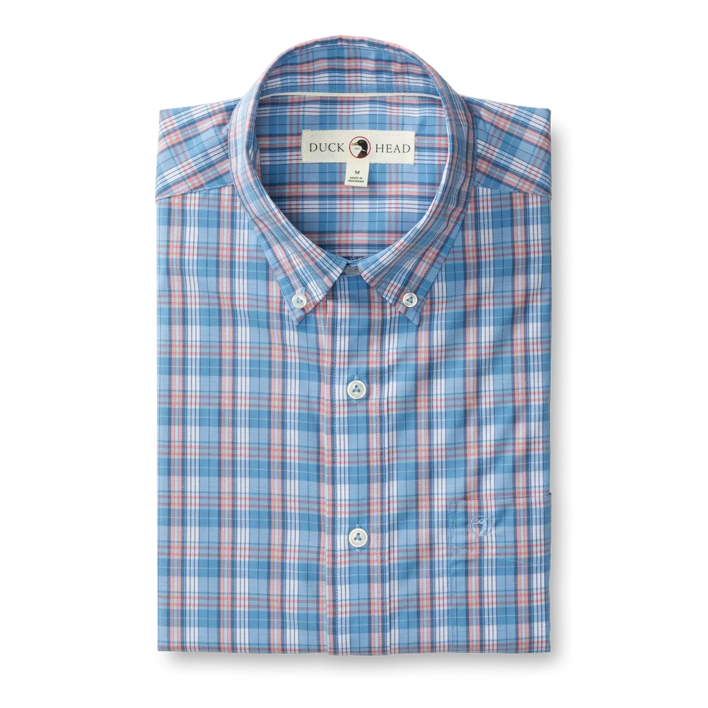 Duck Head Marcus Plaid Performance Poplin Sport Shirt