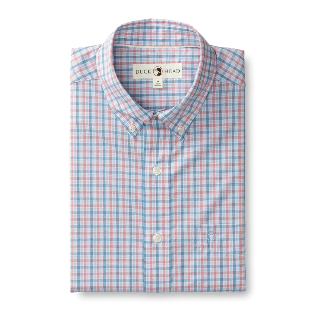 Duck Head Trent Plaid Performance Poplin Sport Shirt