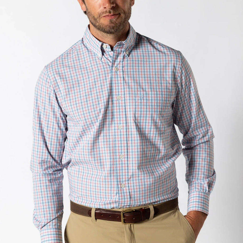 Duck Head Trent Plaid Performance Poplin Sport Shirt