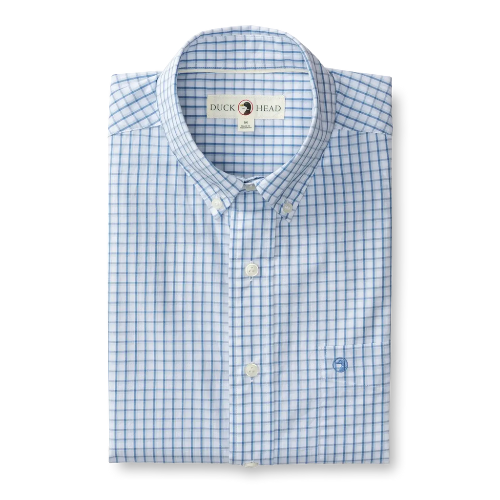 Duck Head Edgewood Plaid Performance Poplin Sport Shirt