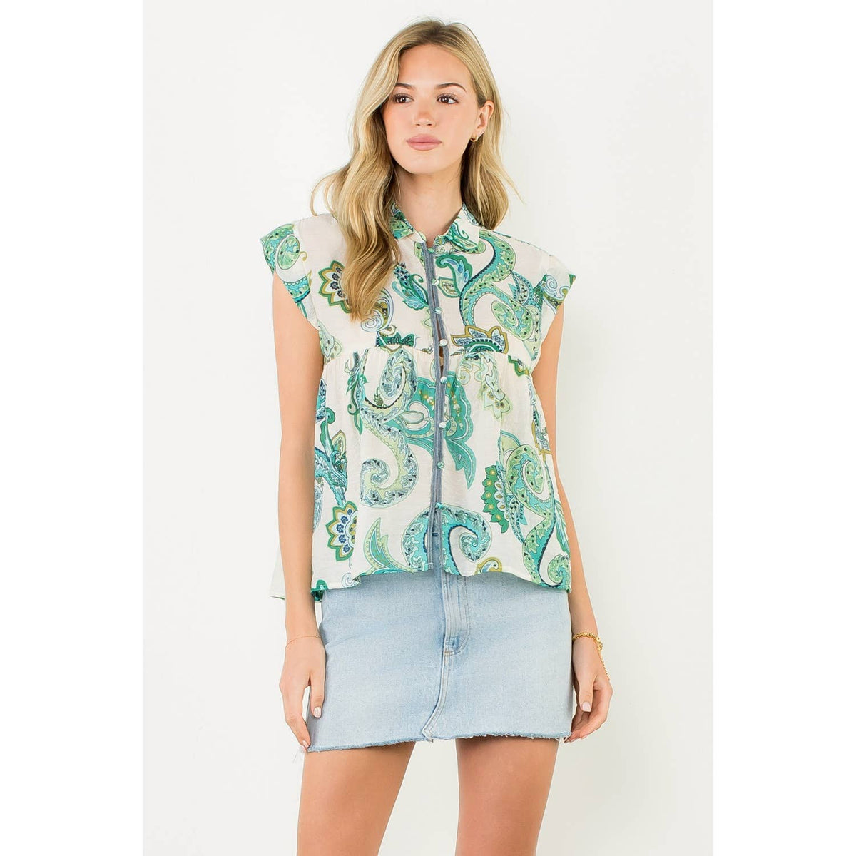 THML - Short Sleeve Print Top