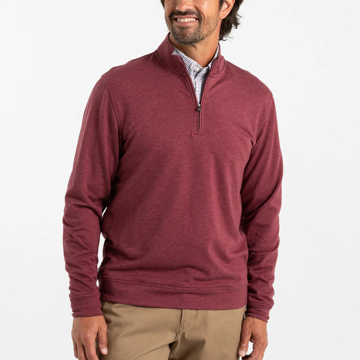 Duck Head LS Dunmore Performance 1/4 Zip Pullover
