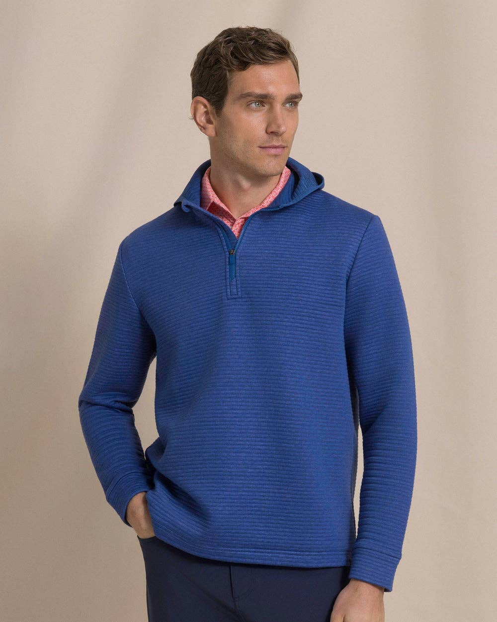 Southern Tide  Ottoman Heather Quarter Zip Hoodie