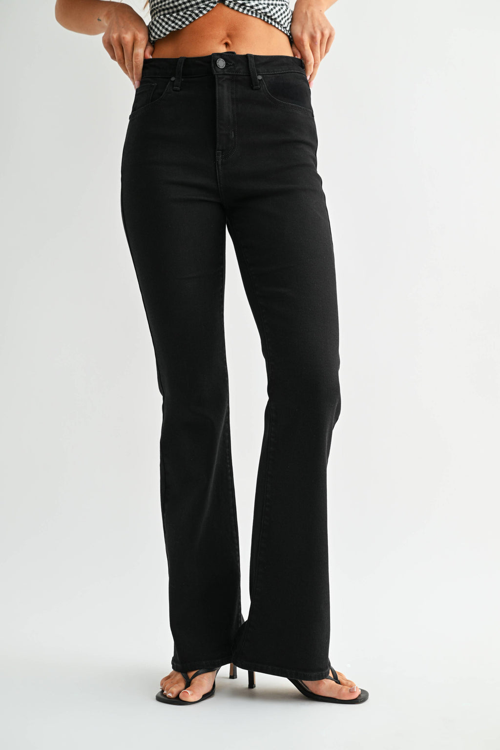 Just Black Denim  Vintage Relaxed Skinny Flare  Black