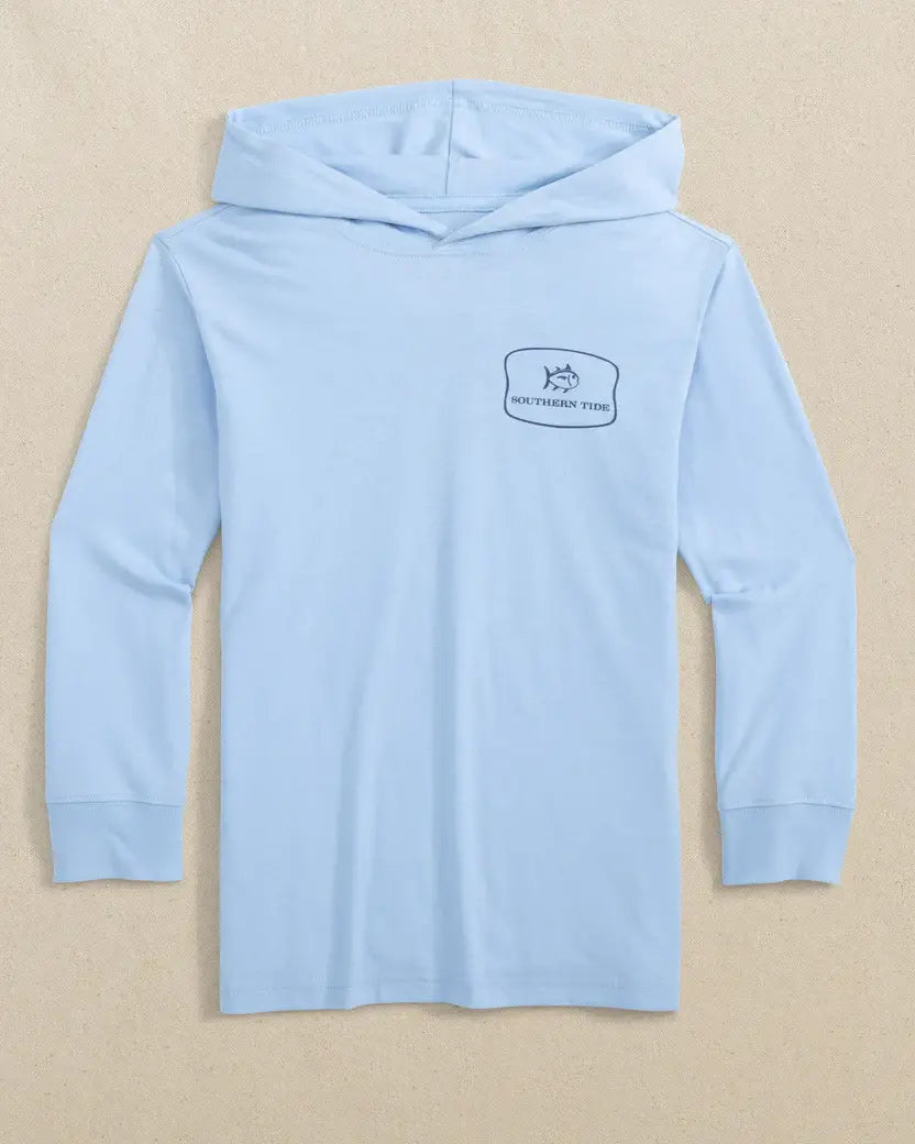 Southern Tide - Y LS SJ Beach Badge Hoodie Tee