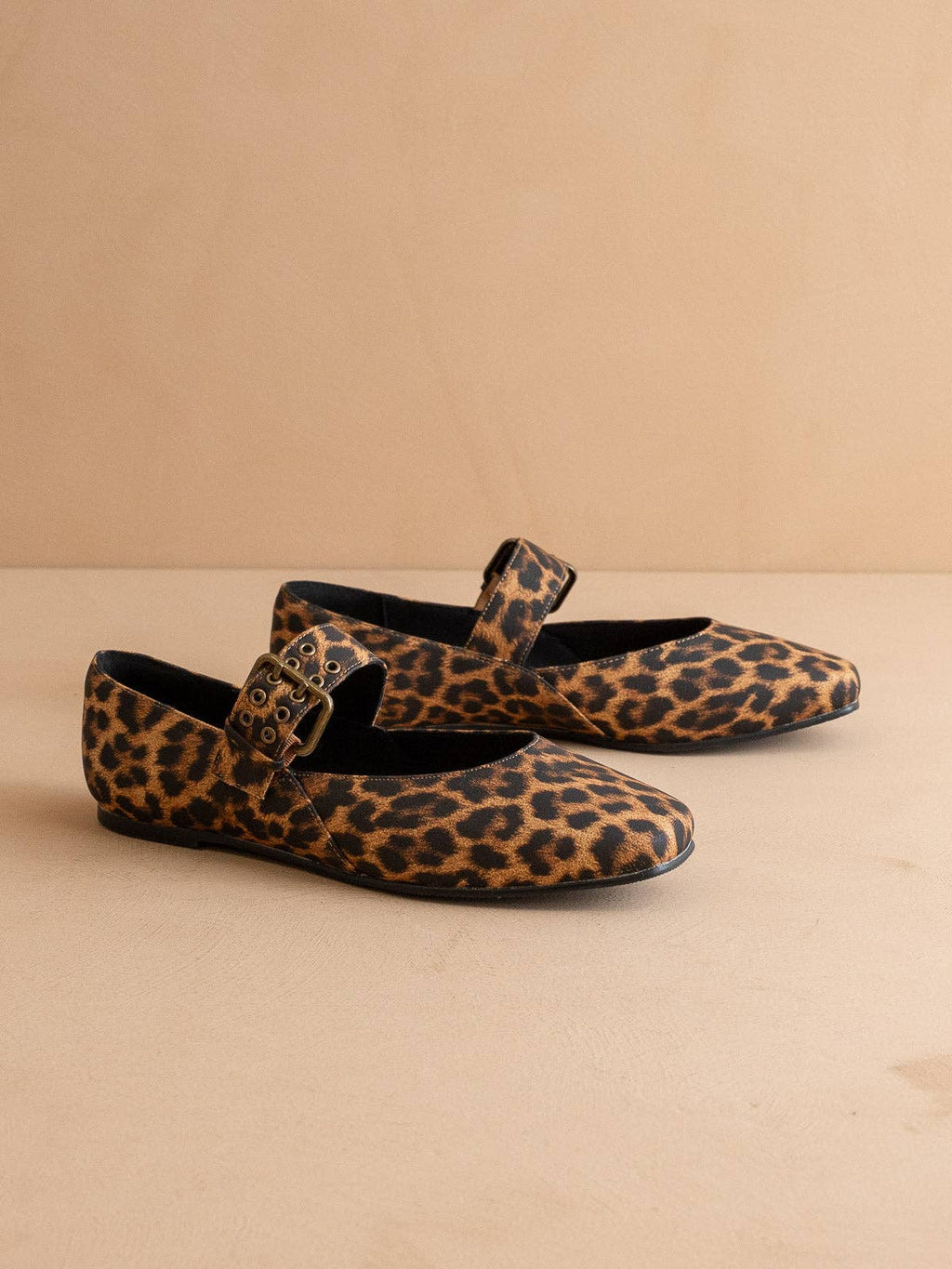 Oasis Society The Soho  Leopard Ballet Fall Flat with Buckle