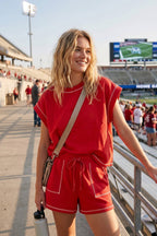 Sewn and Seen - Scuba Contrast Stitch Game day Lounge Set
