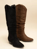 Ccocci Gridley Faux Suede Slough Cuff Western Boots