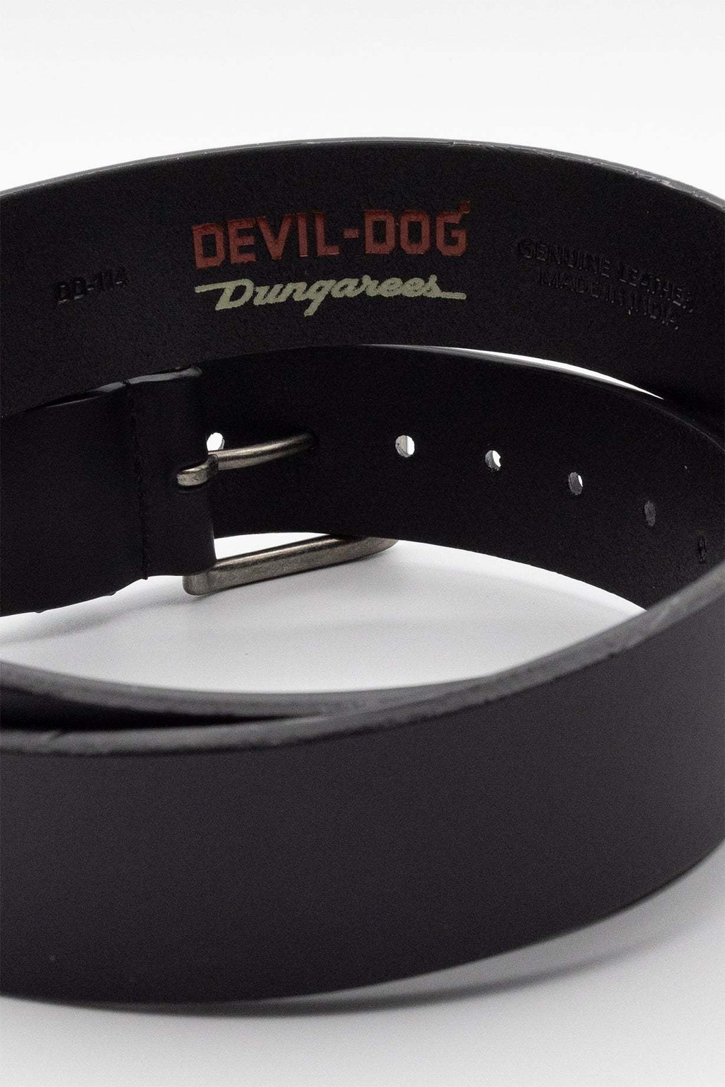 Devil Dog Leather Flag Belt/Antique Nickel Buckle