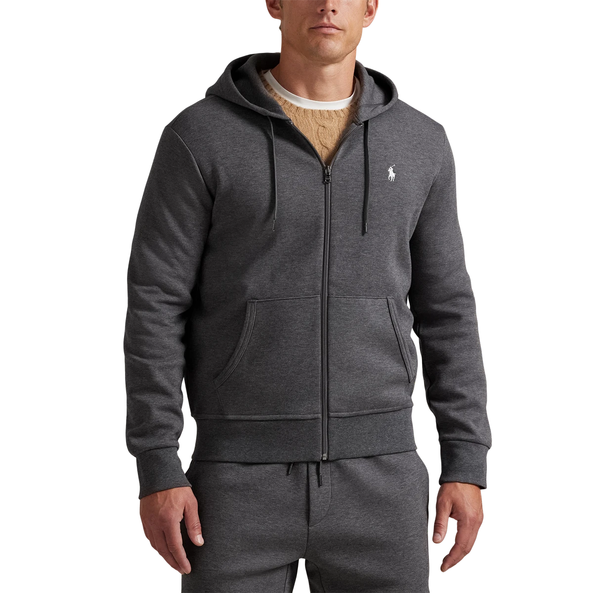 PRL L/S Double Knit Tech Full-Zip Hooded Sweatshirt