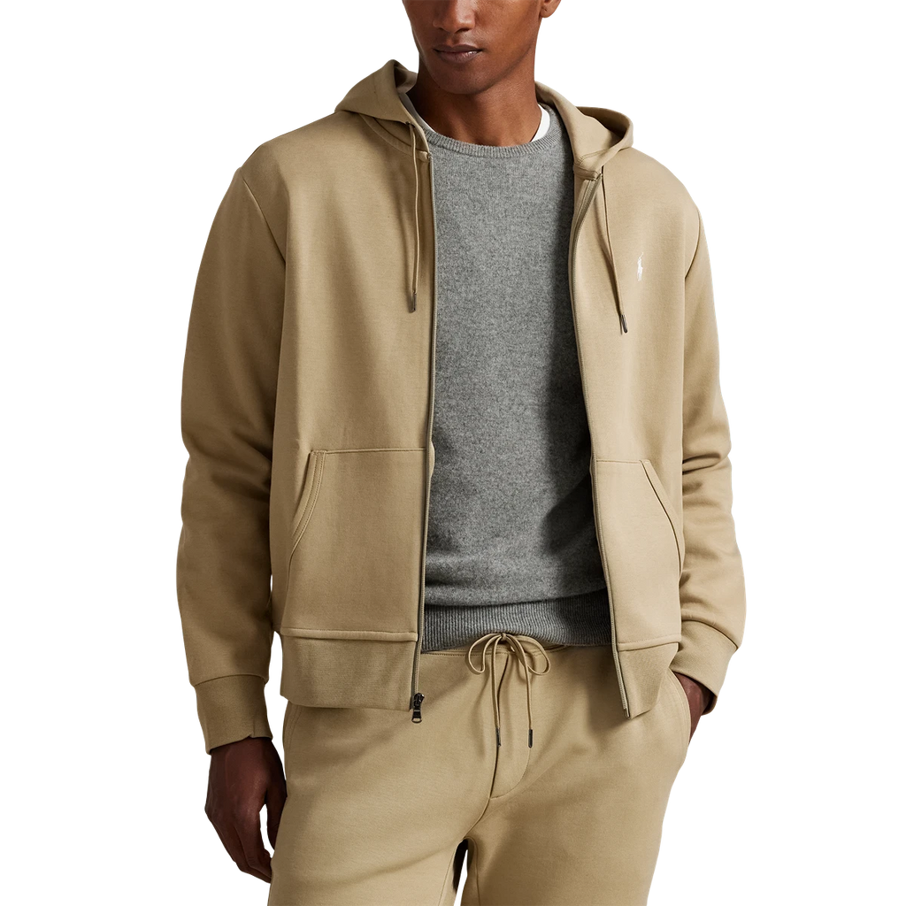 PRL L/S Double Knit Tech Full-Zip Hooded Sweatshirt