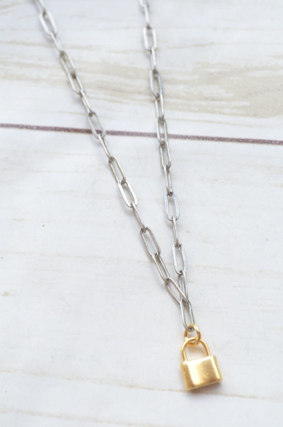 Virtue 16" Paperclip Charm Necklace