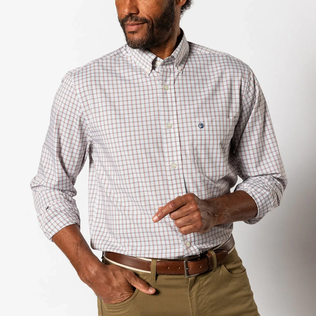 Duck Head Edison Plaid Performance Poplin Sport Shirt