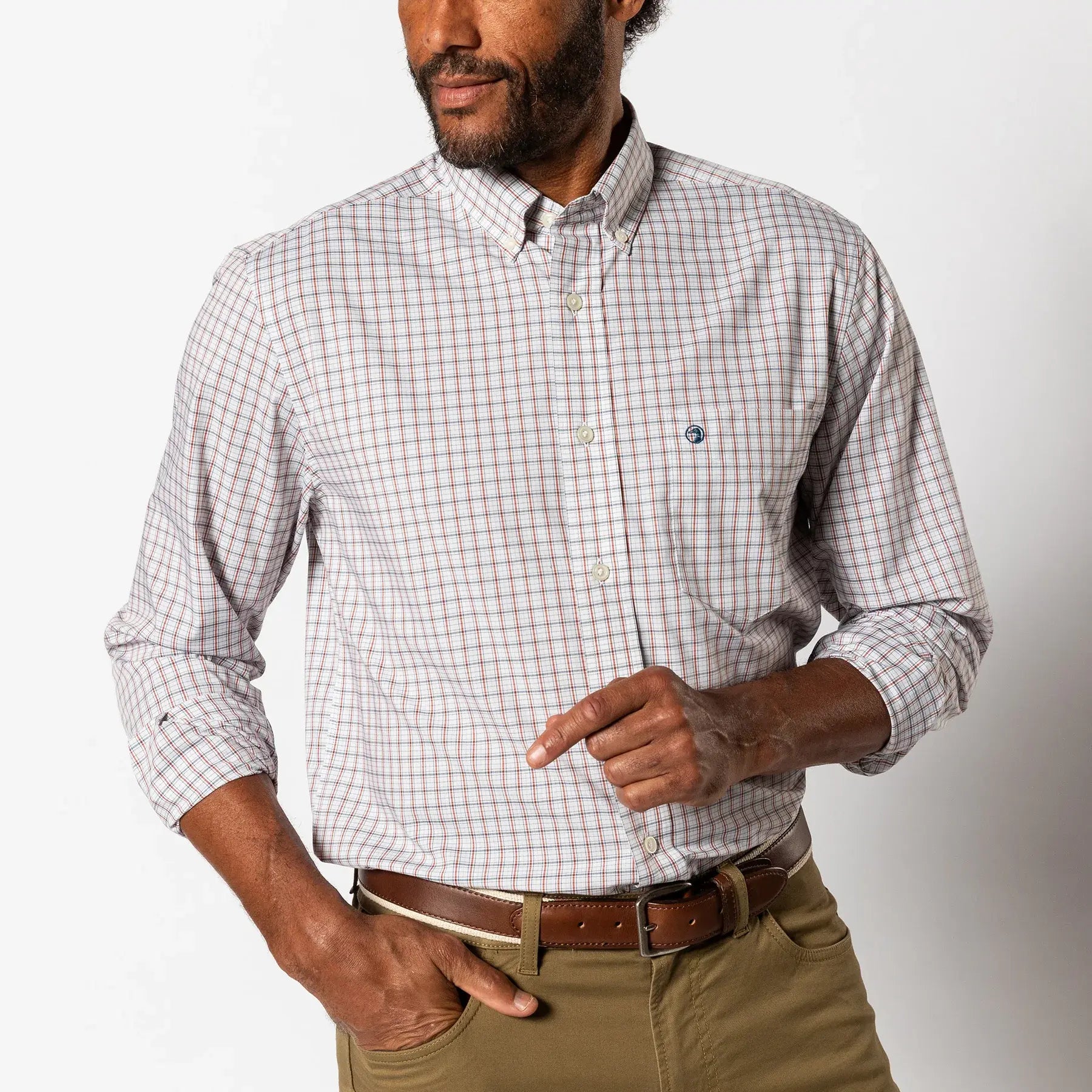 Duck Head Edison Plaid Performance Poplin Sport Shirt