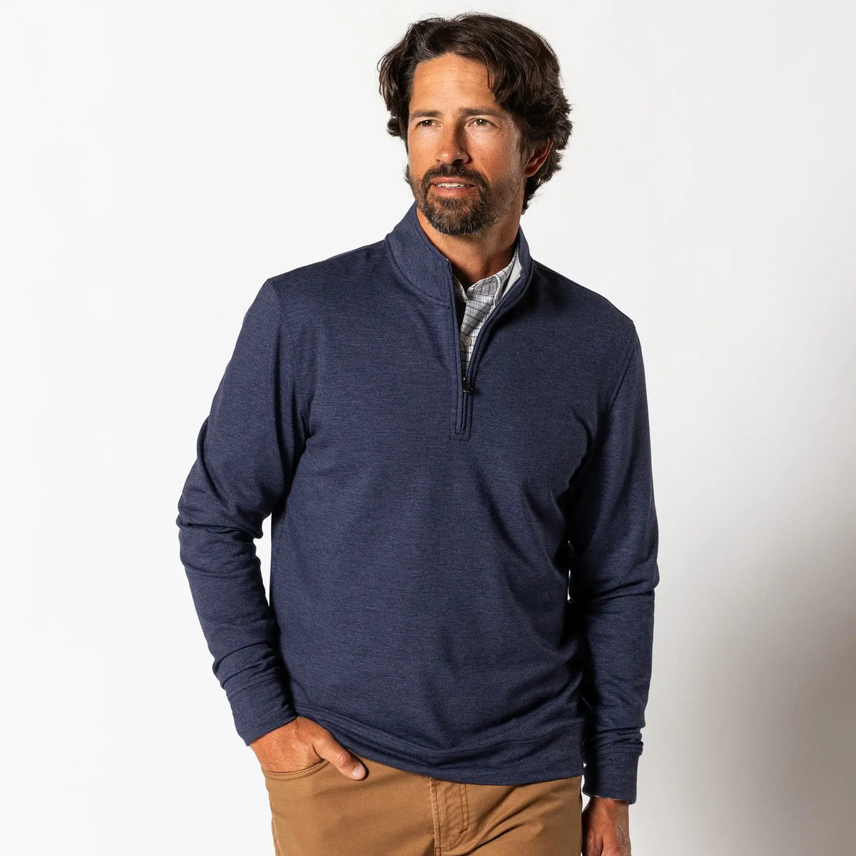 Duck Head LS Dunmore Performance 1/4 Zip Pullover