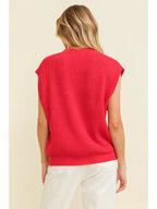 Cloud Ten "Rebels" Embroidered Sleeveless Sweater Top