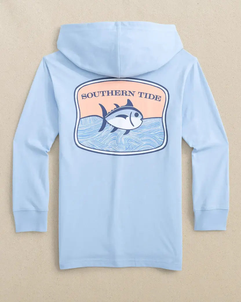 Southern Tide - Y LS SJ Beach Badge Hoodie Tee