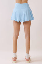 TCEC - CS3959-Scalloped Hem A Line Active Skirt