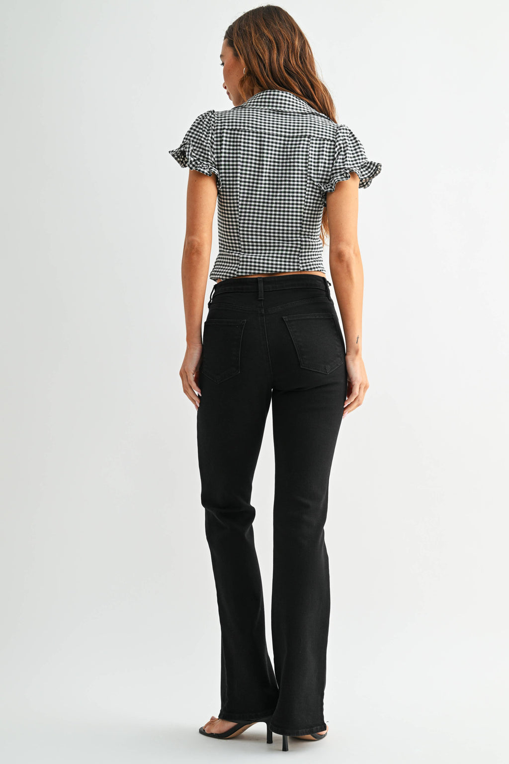 Just Black Denim  Vintage Relaxed Skinny Flare  Black