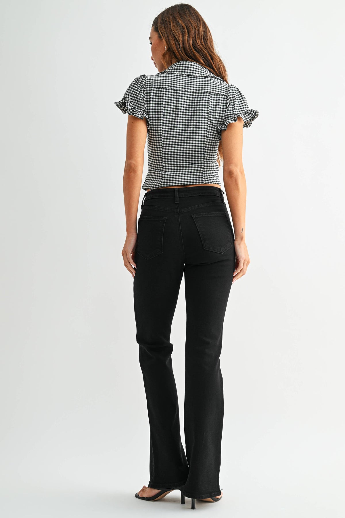 Just Black Denim  Vintage Relaxed Skinny Flare  Black