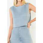 THML - Suede Sleeveless Top