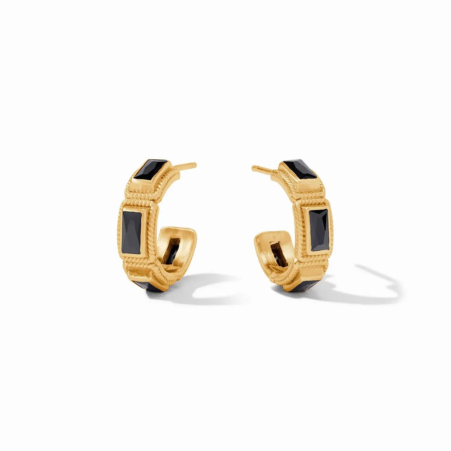 Julie Vos Baguette Medium Hoop Earrings