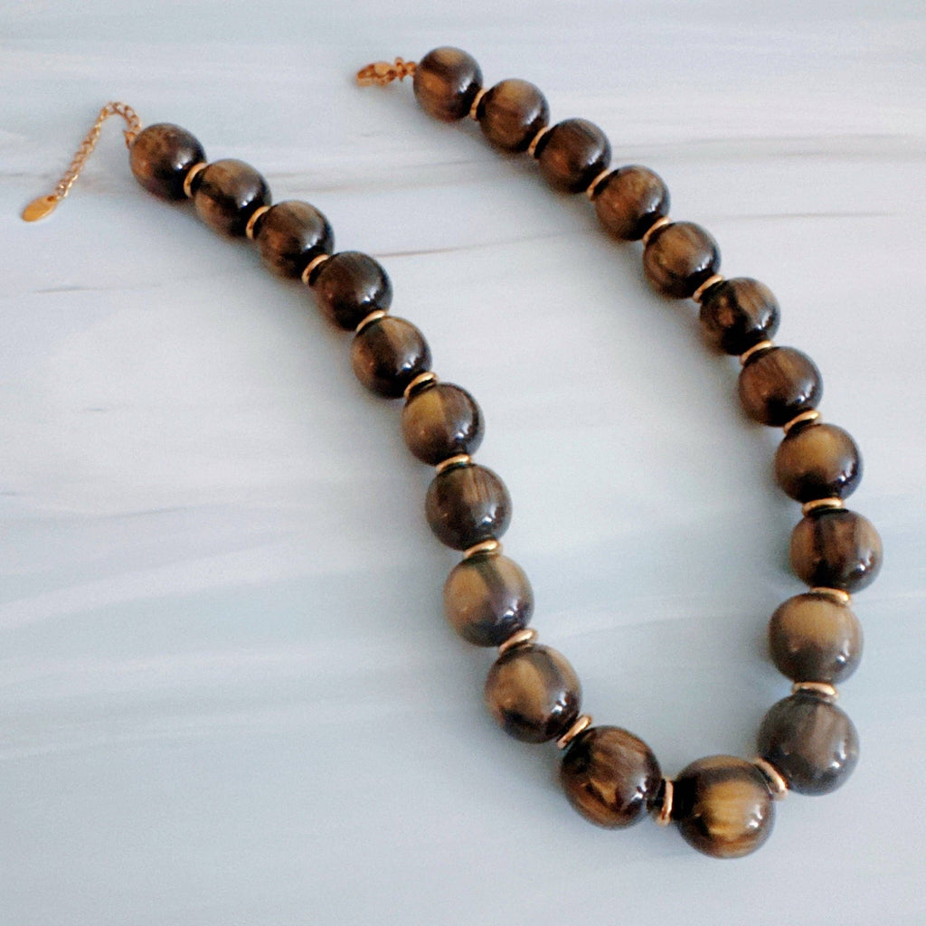 Ellison+Young Bold Sphere Bead Necklace – Polished Statement Strand