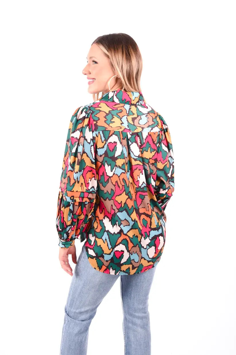 Emily McCarthy Oxford Shirt - Fall Ikat