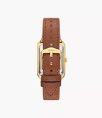 Fossil Raquel Three-Hand Date Medium Brown Leather Watch