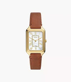 Fossil Raquel Three-Hand Date Medium Brown Leather Watch