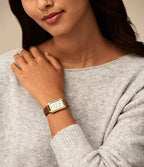 Fossil Raquel Three-Hand Date Medium Brown Leather Watch