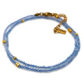 Lizou Stone and Gold Luxury Short Necklace
