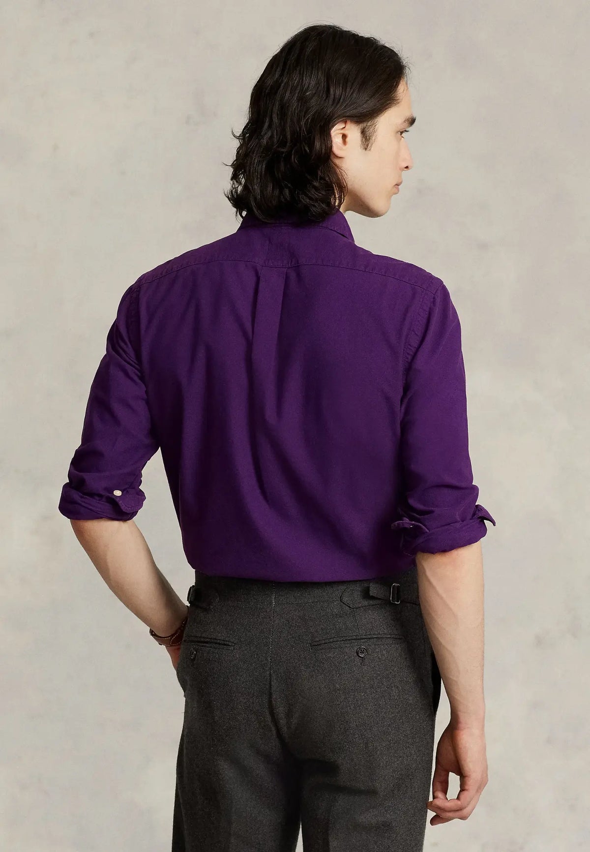 PRL Long-Sleeve Garment-Dyed Oxford Sport Shirt