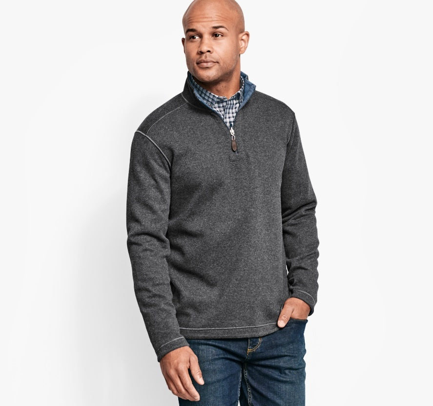 Johnston & Murphy Reversible Solid Quarter Zip
