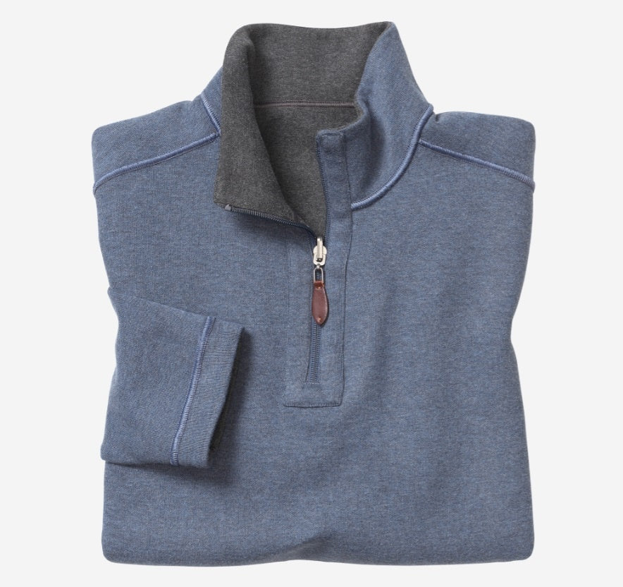 Johnston & Murphy Reversible Solid Quarter Zip