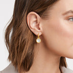 Julie Vos Fleur-de-Lis Hoop & Charm Reversible Gold Earrings