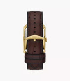 Fossil Carraway Three-Hand Brown Croco Leather Watch