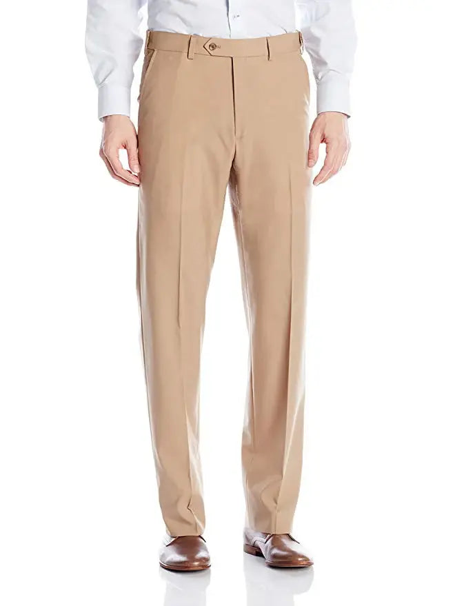 Blue Lion Palm Beach Wool/Poly Unhemmed Flat Front Expander Pant