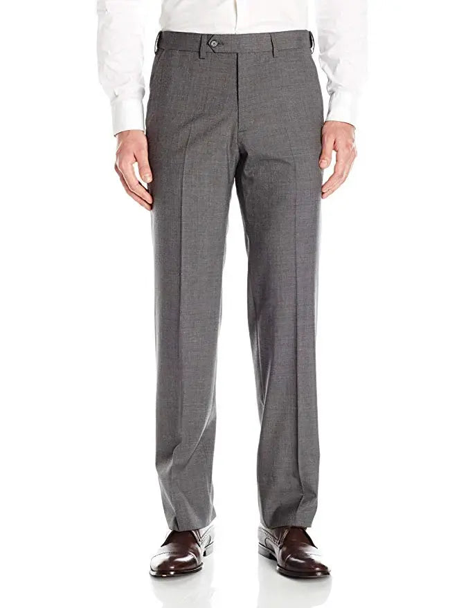 Blue Lion Palm Beach Wool/Poly Unhemmed Flat Front Expander Pant