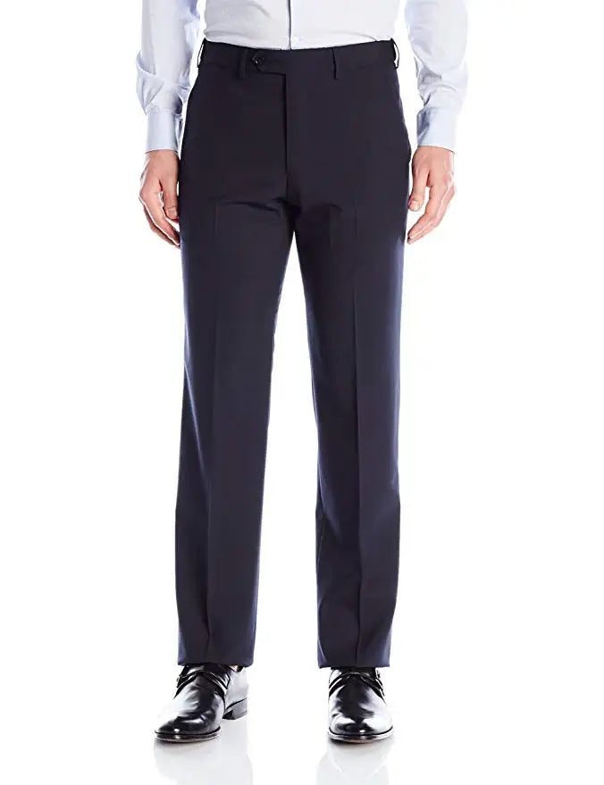 Blue Lion Palm Beach Wool/Poly Unhemmed Flat Front Expander Pant