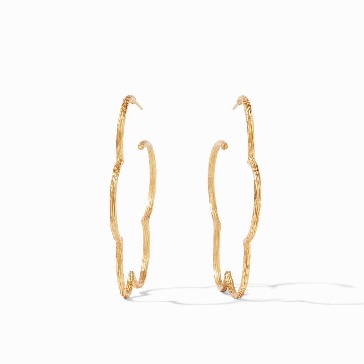 Julie Vos Gardenia Textured Large Hoop Earrings