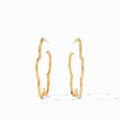 Julie Vos Gardenia Textured  Medium Hoop Earrings
